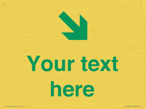 Custom Safe Condition inverse: Green Down right arrow